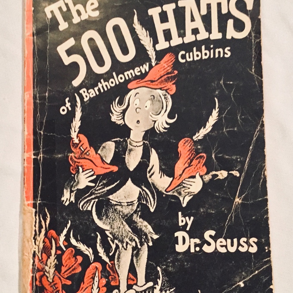 “The 500 Hats of Bartolommeo Cubbins” Dr. Seuss 1966 Paperback1st Ed